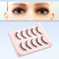 Faux cils haut de gamme personnalisés, style manga, en V naturel, effet wispy, avec bande transparente fine – Direct Usine