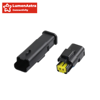 Conector de cable de 2 pines macho/hembra para sensor regulador de faros de automóvil, impermeable IP68, clasificación 3A, carcasa PA66 para cableado