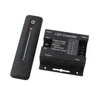 Boîtier en plastique, contrôleur LED sans fil RF2.4G à 4 canaux, courant élevé 24A, gradation CCT, lumière monochrome, portée 30m, certifié CE