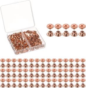 HARFINGTON Sets Chicago Screws Leather Rivets M Inch Belt Binding Metal Screws For Leathercraft Bag Shoes <b>Purse</b> Bookbinding Rose - Product Image 1