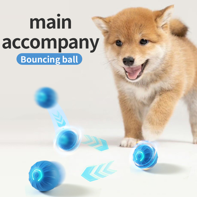 Smart Rolling Bouncing Dog Ball Chew Interactive Pet Toy to Relieve Boredom