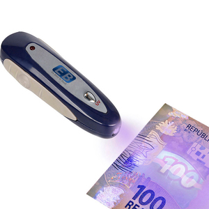 Détecteur de billets compact et portable EB DC-128 2 en 1 UV & MG, vérificateur de billets de banque portable, alimenté par batterie AG13 - Product Image 2