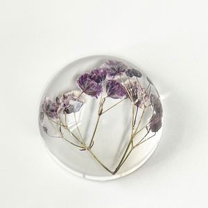 Custom Transparent Multicolor Resin Real Dried Flower Ornaments Paperweight Semicircle Resin Craft - Product Image 6