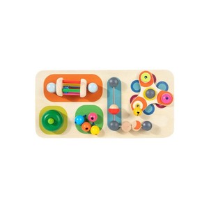 Tavola Sensoriale in Legno Tutto in Uno con Volante, Giocattolo Educativo per la Prima Infanzia, Gioco per lo Sviluppo delle Abilità Motorie Fini dei Bambini - Product Image 5
