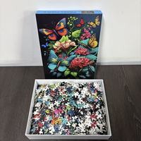 Jeu de puzzle personnalisé anti-stress, thème fleurs imprimées, entraînement à la mémoire, 1000 pièces, puzzle en papier, passe-temps pour adultes