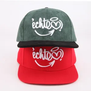 Individuelle 6 Panels schwarzer samt Gorras Kappe passende Kappe 3D Stickerei Logo Hip Hop Knöchelkappe