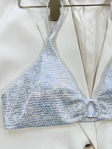 Bañador blanco de 2 piezas para mujer, traje de baño de diseñador de lujo, <span class=keywords><strong>bikini</strong></span> de mujer colombiana - Product Image 2