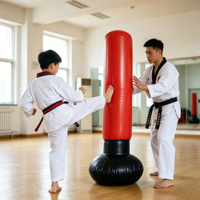 Sac de frappe gonflable pour enfants, jouet sensoriel et cadeau d'anniversaire pour garçons et filles, sac de frappe autoportant de 61 pouces avec action de rebond