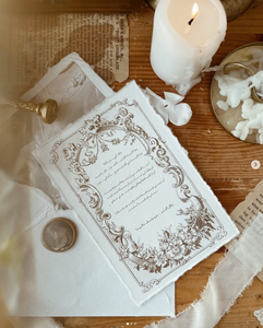 Papel Hecho a Mano de Algodón Blanco 5x7 con Borde Irregular, Hojas Sueltas de 300 GSM con Diseño de Hadas, Animales y Ángeles para Invitaciones y Menús - Product Image 3