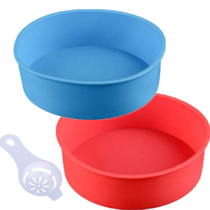 Molde de Silicona Antiadherente de Liberación Rápida para Pasteles, Molde Redondo de 9 Pulgadas, 8 Pulgadas, 6 Pulgadas, Moldes de Silicona para Pasteles y Cupcakes - Product Image 1