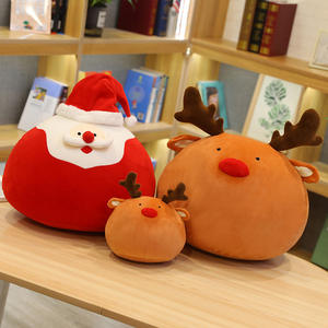 Vente en gros de jouets en peluche de série de Noël oreiller Père Noël wapiti poupée bonhomme de neige poupée <span class=keywords><strong>elfe</strong></span> de Noël chauffe-mains cadeau de vacances - Product Image 2