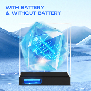 Coeus 30cm 256led HD chiếu hiển thị trường hợp xách tay mua sắm quần áo hàng hóa đứng phông nền kệ trưng bày 3D Hologram Fan - Product Image 2