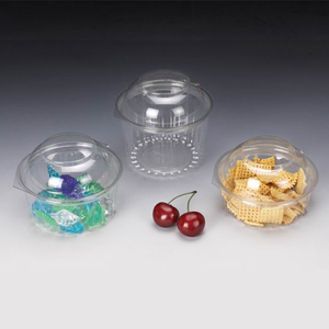 Clear Transparent Food Grade PET Disposable Fruit Box Plastic Salad Container with Lid