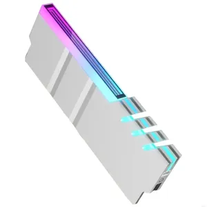 Dissipateur thermique pour RAM <span class=keywords><strong>de</strong></span> serveur DDR4 DDR5 à haute efficacité avec synchronisation ARGB, construction en aluminium pour refroidissement <span class=keywords><strong>de</strong></span> mémoire 64 Go et faible bruit - Product Image 2