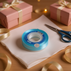 Nastro in Raso Ilan 2.0cm 25Y Blu Cielo D10 per Decorazioni e Regali - Product Image 2