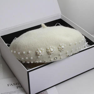 Béret en Laine Perlée de Haute Qualité avec Logo Personnalisé pour Artiste Peintre, Béret pour Femme, Borete De Boina - Product Image 4