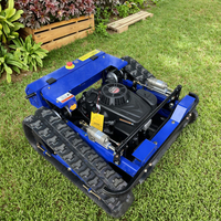 Robot pemotong rumput kendali jarak jauh bensin kustom pemotong rumput untuk kebun 500mm industri Golf halaman pertanian