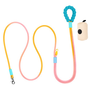 Eco-friendly Solid Colorful Pet P-Leash <strong>with</strong> Nylon Scarf and Poop Bag Holder-<strong>Dog</strong> <strong>Lead</strong> - Product Image 3