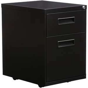 Archivador metálico Alera de dos cajones en negro, 14 7/8 ancho x 19 1/8 profundo x 21 5/8 alto - Elegante archivador - Product Image 3