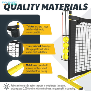 Red de Pickleball Portátil SeeMore con Logotipo Personalizado, Marco de Metal, 22 Pies, Tamaño Reglamentario USAPA, con <span class=keywords><strong>Bolsa</strong></span> de Transporte - Product Image 3