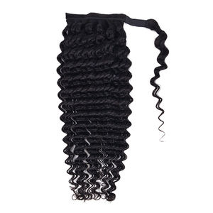 Extensiones de Cabello Humano Virgen Natural ELI al por Mayor, Cola de Caballo Rizada Brasileña, Extensiones de Cabello Humano Rizado Enrollado al por Mayor - Product Image 2