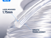 Filament PETG Yiqiu3D 1,75 mm pour imprimante 3D, couleurs translucides brillantes, tons de peau, blanc crème, pour Bambu Lab Prusa