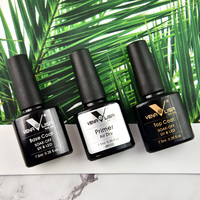 Kit de couche de finition de base 3pcs * Venalisa Professional Use Only 7.5ml Acide Free Nail Gel Polish Set