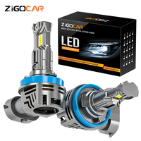 Phares LED ZIGOCAR haute luminosité 3000LM 30W 6500K, ampoules de phares LED pour voiture avec système de refroidissement par grand ventilateur, installation plug-and-play 1:1