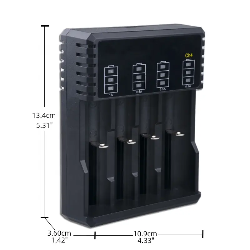 Cargador de batería 18650 para baterías de iones de litio 3,7 V Batería de litio 26650 21700 18650 Cargador