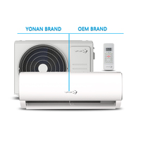 Pompa Panas Amerika Tengah Central 12000btu 18000btu 24000btu AC Inverter Terpasang di Dinding Tipe Split
