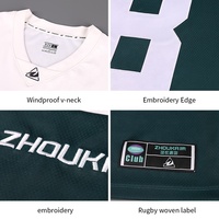 Personalizado de alta calidad de poliéster 280G Streetwear Jersey fútbol Jersey camisa bordado sublimado fútbol americano desgaste uniformes