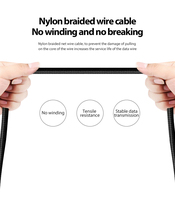 Cable USB tipo C de carga rápida, Cable de datos para Android, 1M/2M, cargador de USB-C de teléfono móvil