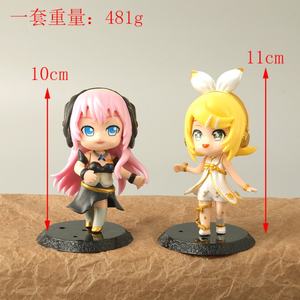 10CM 6PCS/SET Figurines d'anime mignonnes pour filles, figurines Megurin Luka Kagamine, jouets, poupées, figurines de manga Sakura Miku - Product Image 3