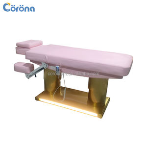 Chaise esthétique inclinable réglable personnalisée de haute qualité en forme de s lit de cils de salon électrique rose - Product Image 3