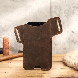 ซองโทรศัพท์หนังแท้วินเทจแบบมินิมอลลิสต์คาดเอวสำหรับโทรศัพท์มือถือขนาด6.7นิ้ว - Product Image 2