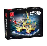 Jouets de construction XMORK, champ pétrolier sous-marin avec lumière LED, jouets éducatifs pour enfants, plastique ABS, 1962 pièces, pour les enfants de 14 ans et plus