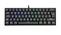 Clavier mécanique rétroéclairé RVB 61 touches compact 60 % et souris ultralégère nid d'abeille avec tapis de souris, ensemble combo gaming 3-en-1 OEM