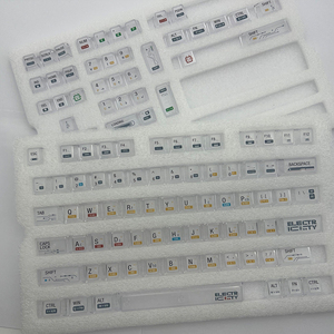 Crystal White Custom Cherry Profile PBT Dye-Sub Chống mài mòn Chống dầu Ổn định hóa học Bàn phím cơ Keycaps cho - Product Image 2