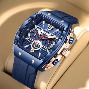 Drioshipping Big Dial Watch for Men Hot Sale Sport Silicone Strap Multifunction <b>Chronograph</b> Quart Watches Mens Clock - Product Image 5
