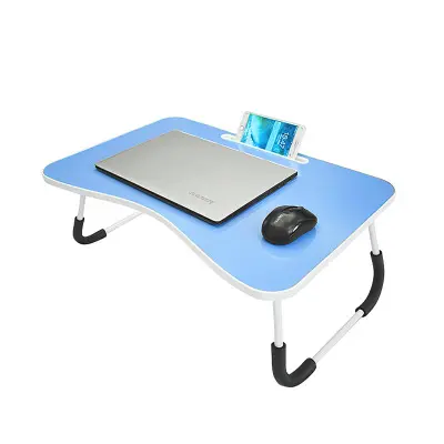 Portable MDF laptop table wood foldable computer desk on bed / wood laptop table on sofa or floor