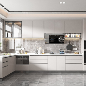 Gabinete de cocina personalizado de alta calidad con integración de estufa de acero inoxidable Gabinete de pared para toda la casa Gabinete de cocina de diseño - Product Image 3