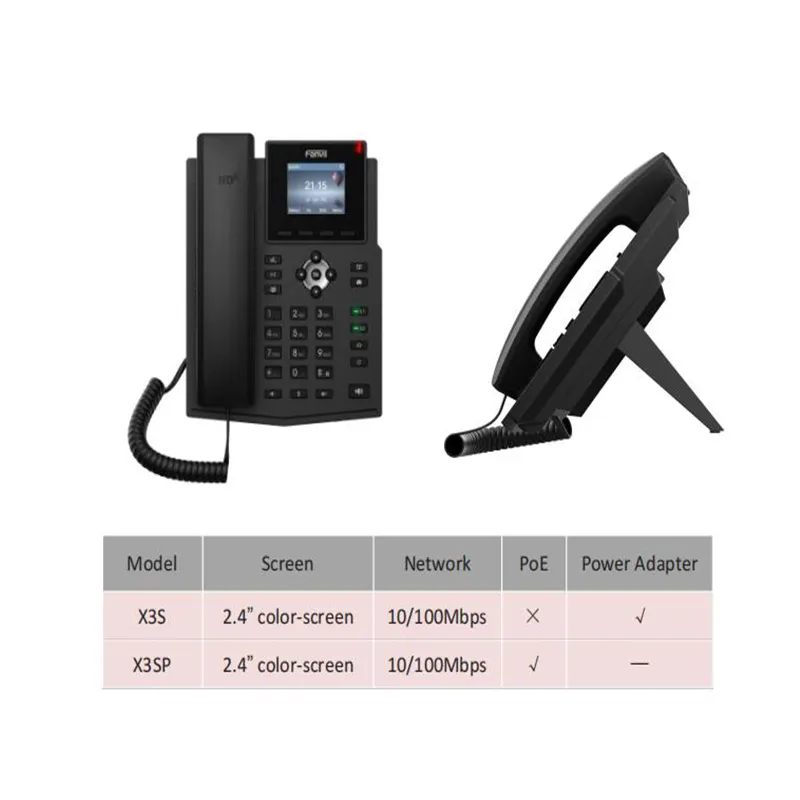 Fanvil X3S/X3SP Enterprise IP-Telefon mit 2,4-Zoll-Farb-LCD und neu hinzugefügten Funktions tasten