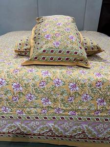 Traditional Printed Floral Bedding Set Cotton Fabric Double <b>King</b> <b>Size</b> Home Use All Season Handmade - Product Image 2