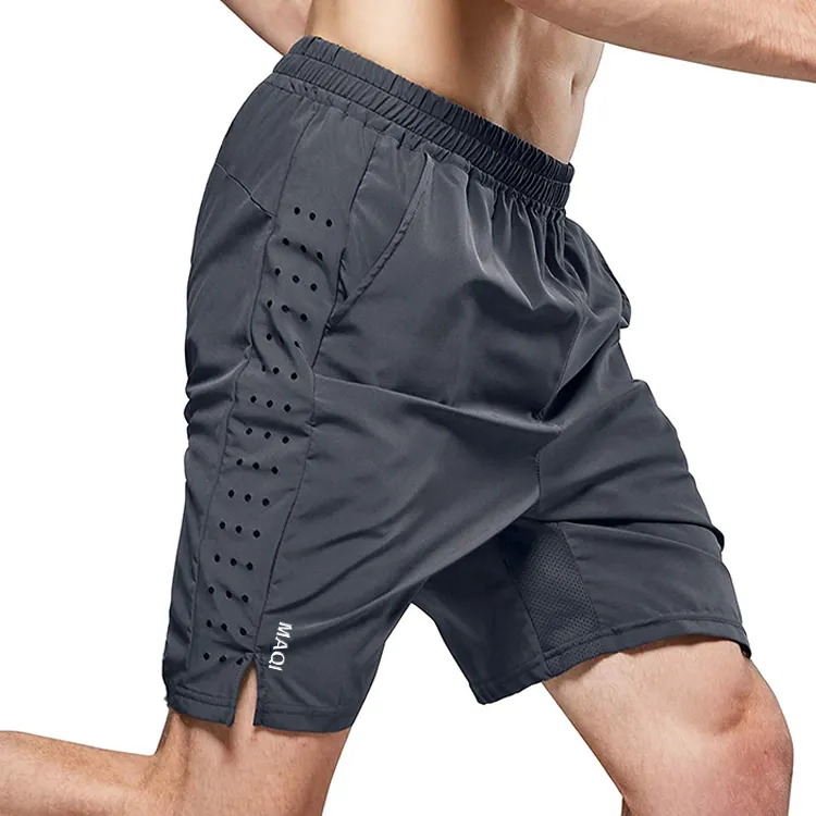 Manufacturer custom logo high quality gym shorts polyester basketball single layer mesh nylon shorts men