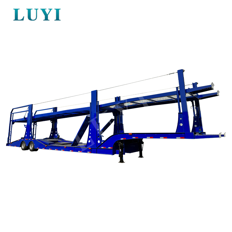 2 Axle 3 Axle Car Carrier Semi Trailer for Africa 40ft Flatbed Auto Transport Trailer Tandem Axle Truck Trailer