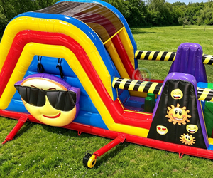 Parcours d'obstacles de paintball, <span class=keywords><strong>jeu</strong></span> gonflable amusant avec toboggan et structure de saut combinés - Product Image 3