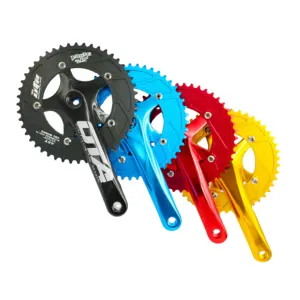 Jiankun 170มม.ส่วนประกอบจักรยานแบบบูรณาการ Crank 46/48T CNC OEM Fixed Gear Crankset