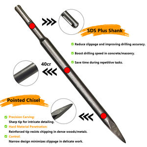 <span class=keywords><strong>SDS</strong></span> Plus gambo martello elettrico punta di trapano/scanalatura/scalpello piatto strumenti in muratura Set per la perforazione di legno metallo - Product Image 4