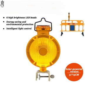 Bâton lumineux de signalisation routière à LED solaire à flux élevé pour piétons, à placer sur le sommet d'un cône de signalisation - Product Image 1