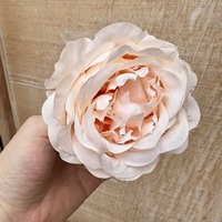 Kepala Bunga Mawar Sutra Seperti Asli 9cm, Berlapis-lapis, Multiwarna, Bahan Kain untuk Boutonnieres dan Corsage Rambut